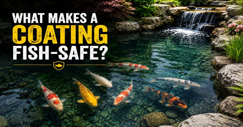 Fish-safe koi pond coating and aquatic lining